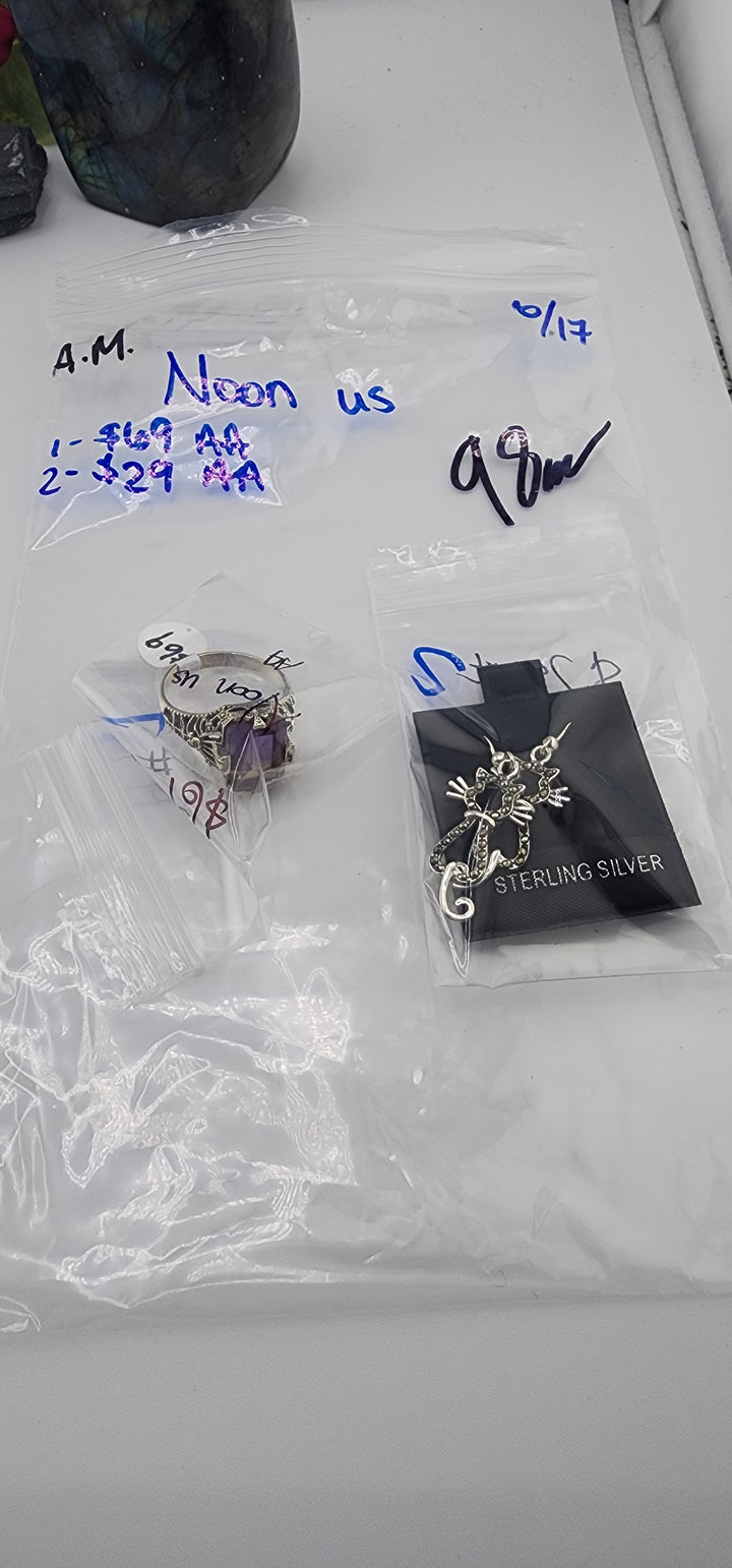 RESERVED FOR: Noon us - 6/17/2025 tiktok A.M Live Show - 2 Sterling Silver Items