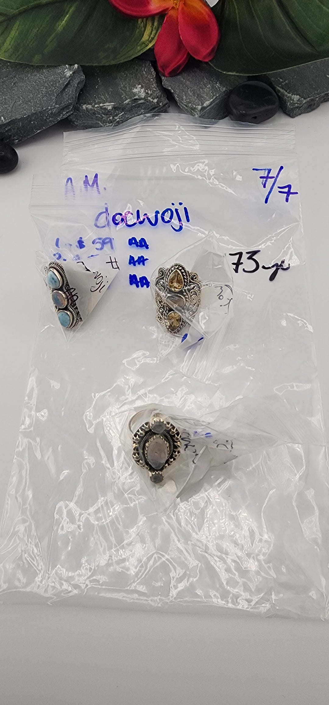 RESERVED FOR: docwoji - 7/7/2025 tiktok A.M Live Show - 3 Sterling Silver Items