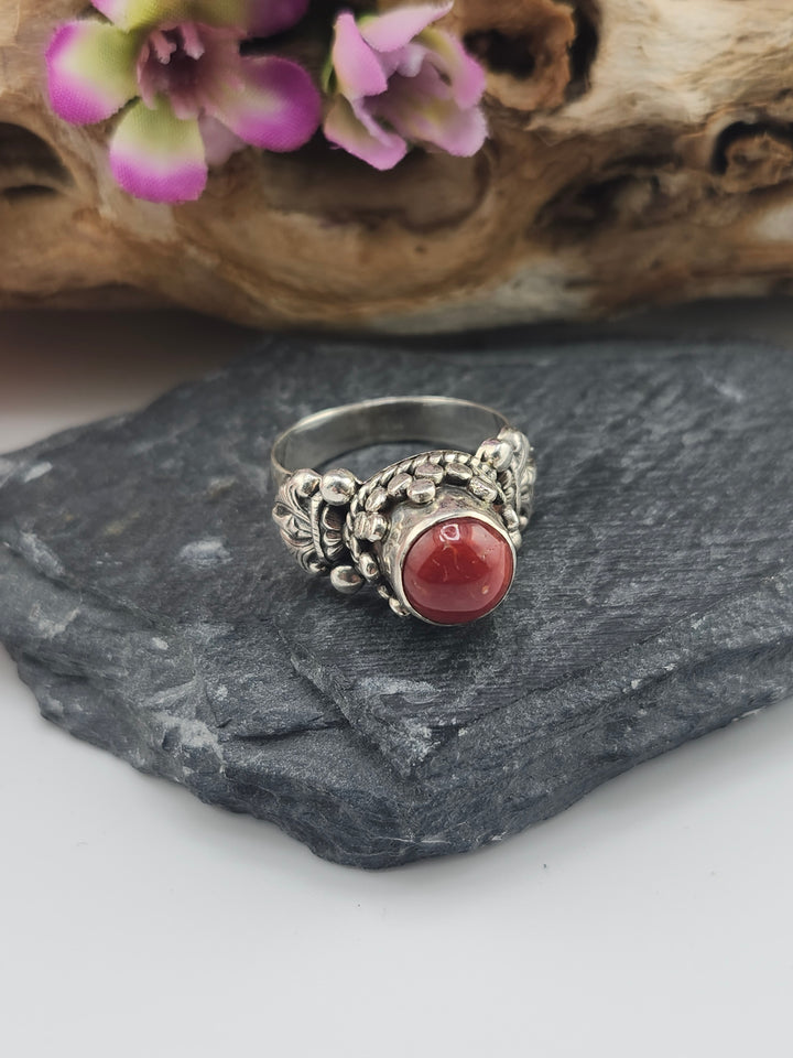 Red Italian Coral Ring