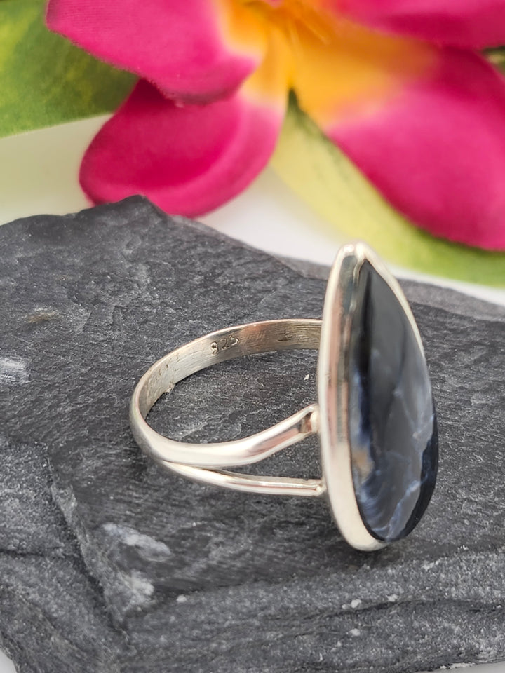 Petersite Ring in sterling silver 925 size 12