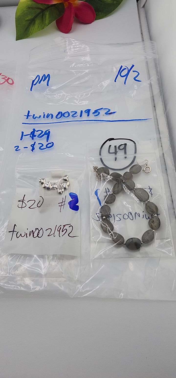 PM SHOW 48HR - RESERVED FOR: twin0021952  - 10/2/2025 FL tiktok Live Show - 2 Sterling Silver Items