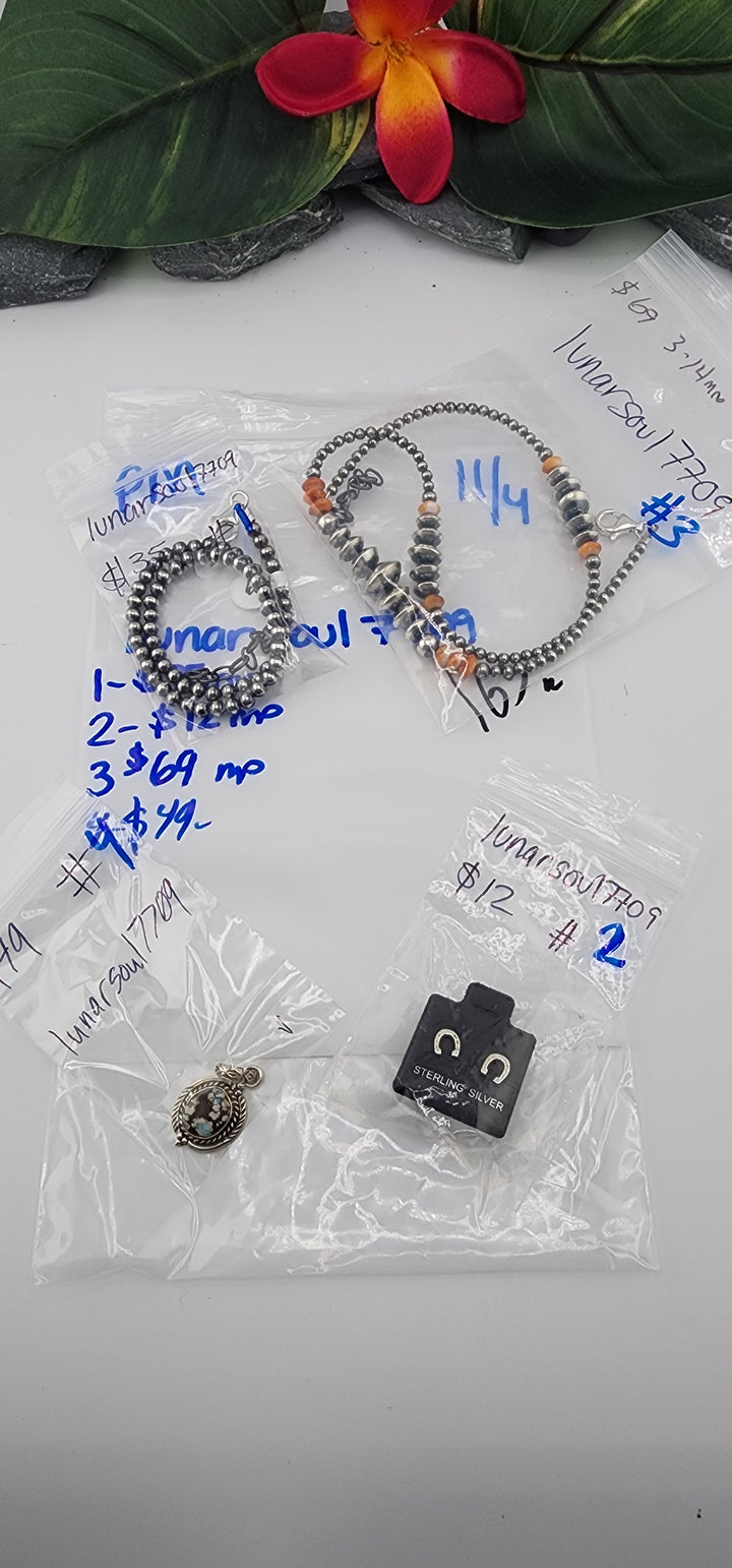 PM SHOW 48HR - RESERVED FOR: lunarsoul7709 - 11/4/2025 tiktok Live Show - 4 Sterling Silver Items