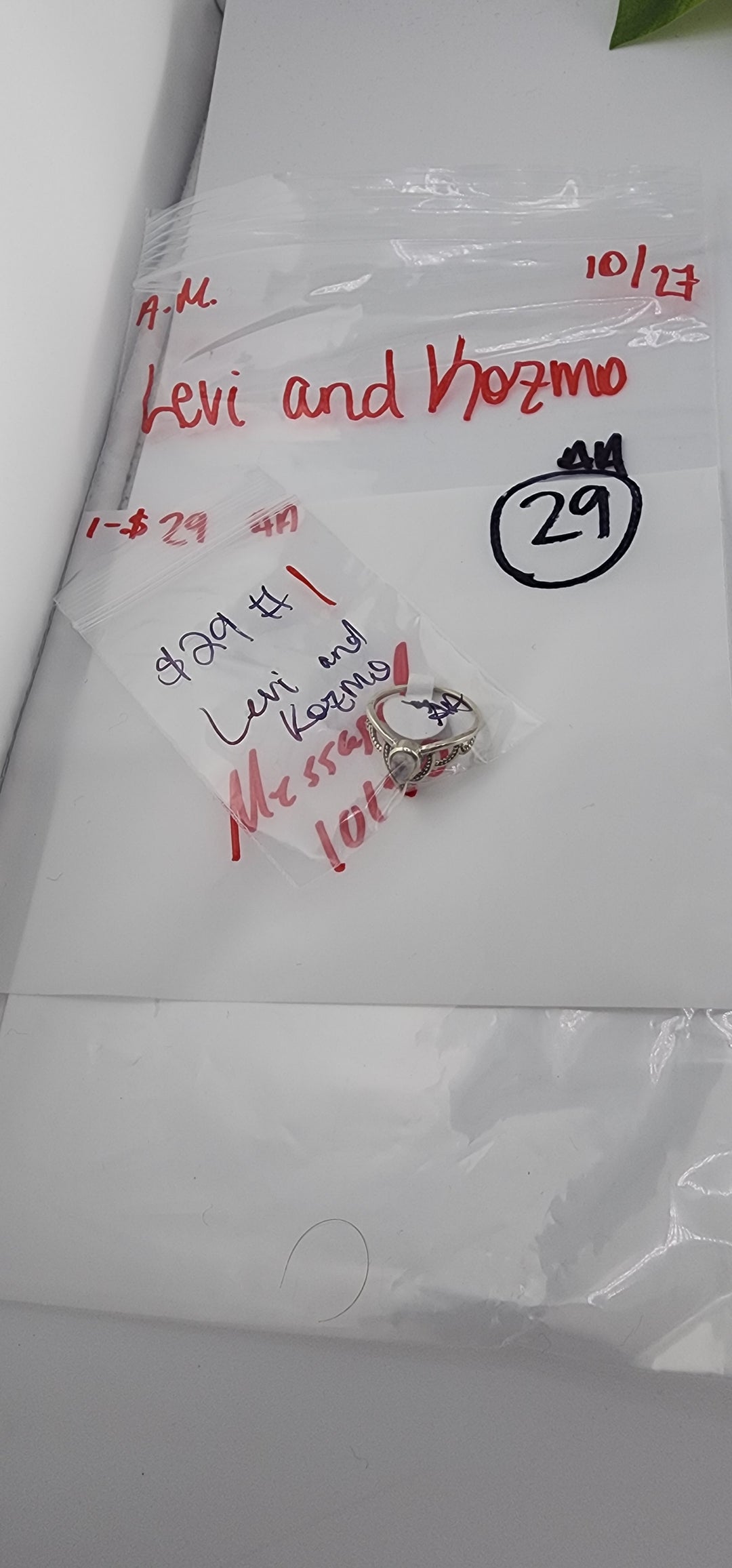 AM SHOW 48HR RESERVED FOR: Levi and Kozmo - 10/27/2025 FL tiktok Live Show - 1 Sterling Silver Items