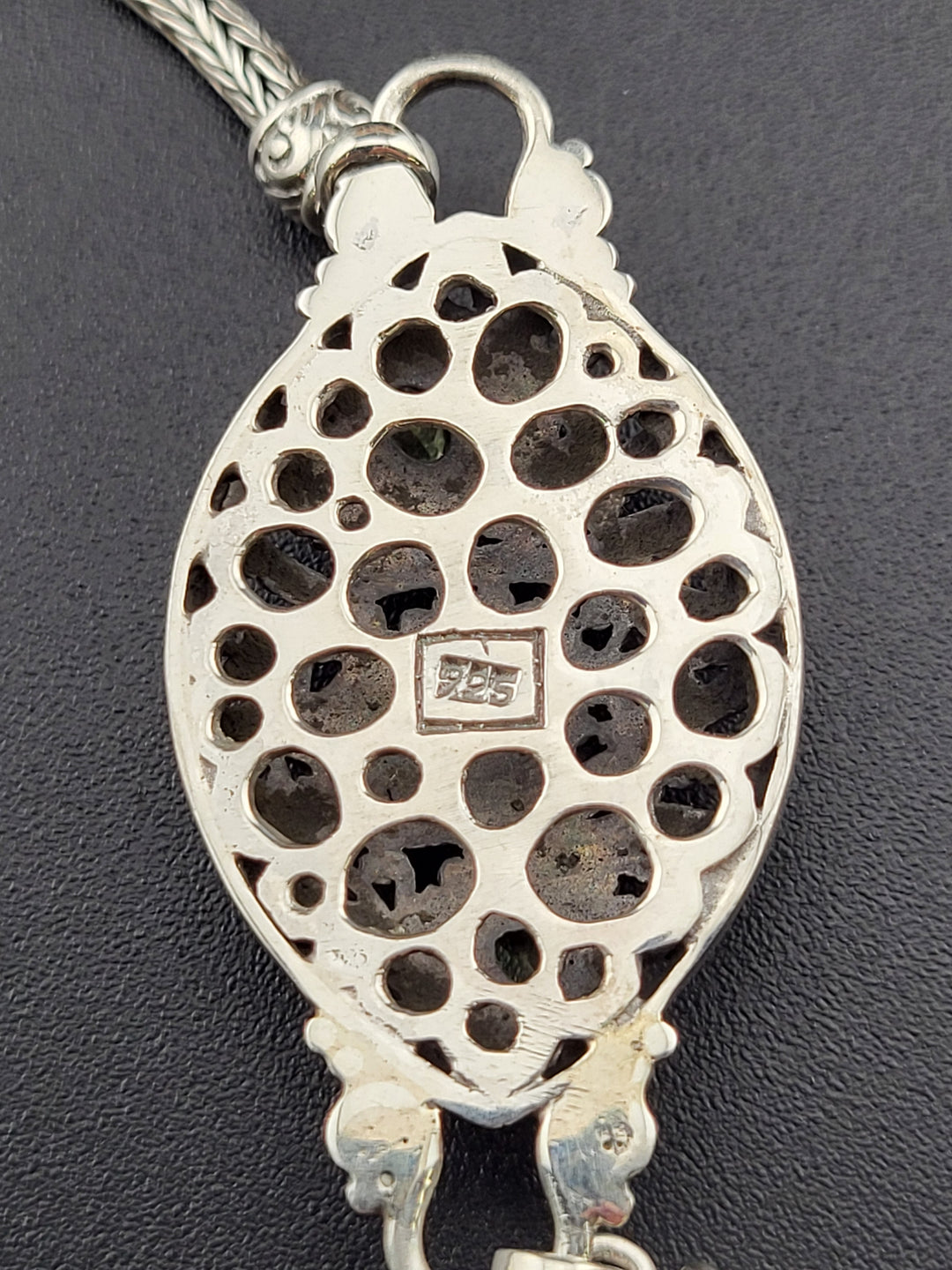 Bali 925 Sterling Silver Peridot Adjustable Bracelet