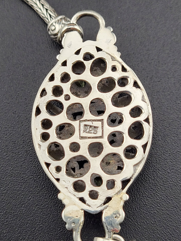 Bali 925 Sterling Silver Peridot Adjustable Bracelet