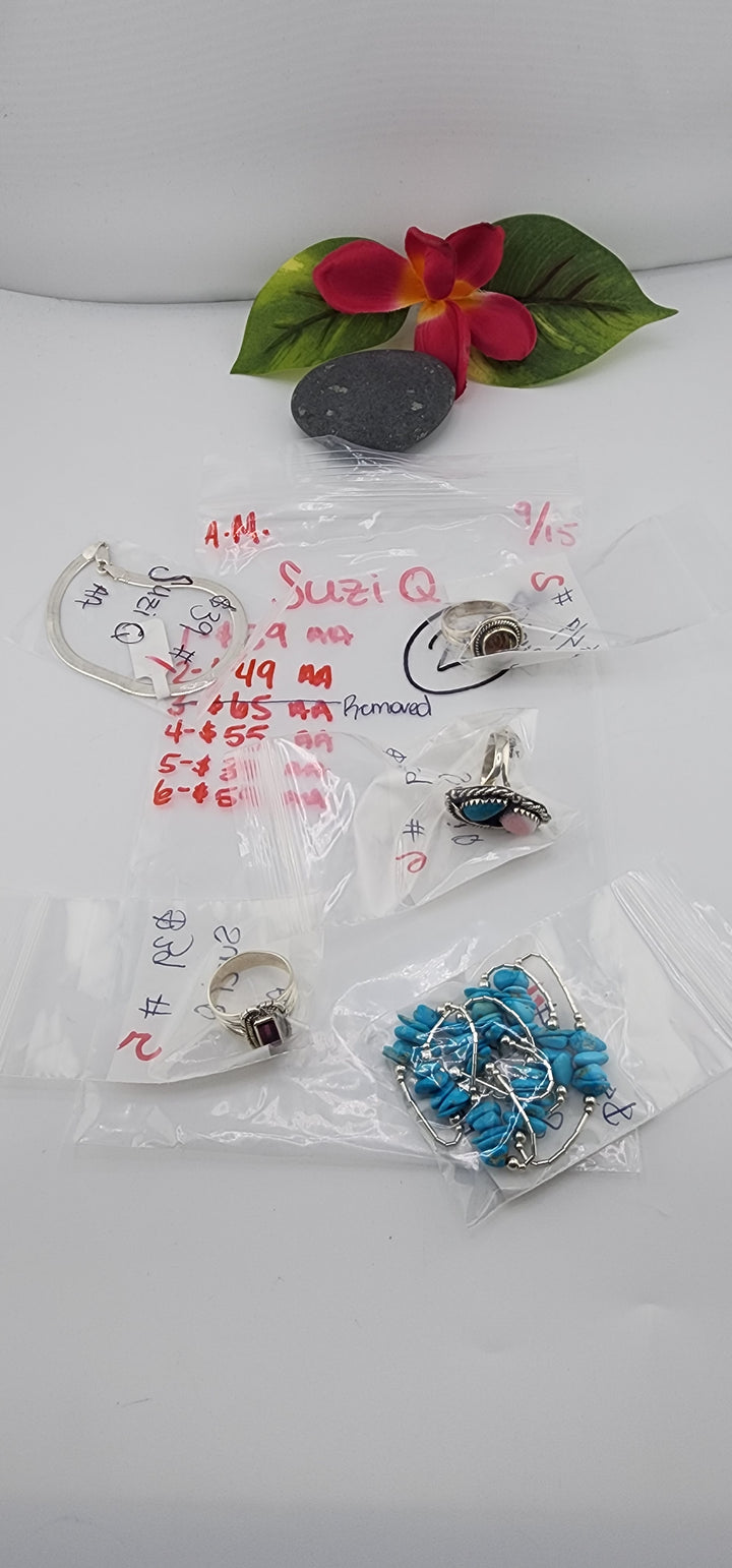 AM SHOW 48HR - RESERVED FOR: Suzi Q - 9/15/2025 FL tiktok Live Show - 5 Sterling Silver Items