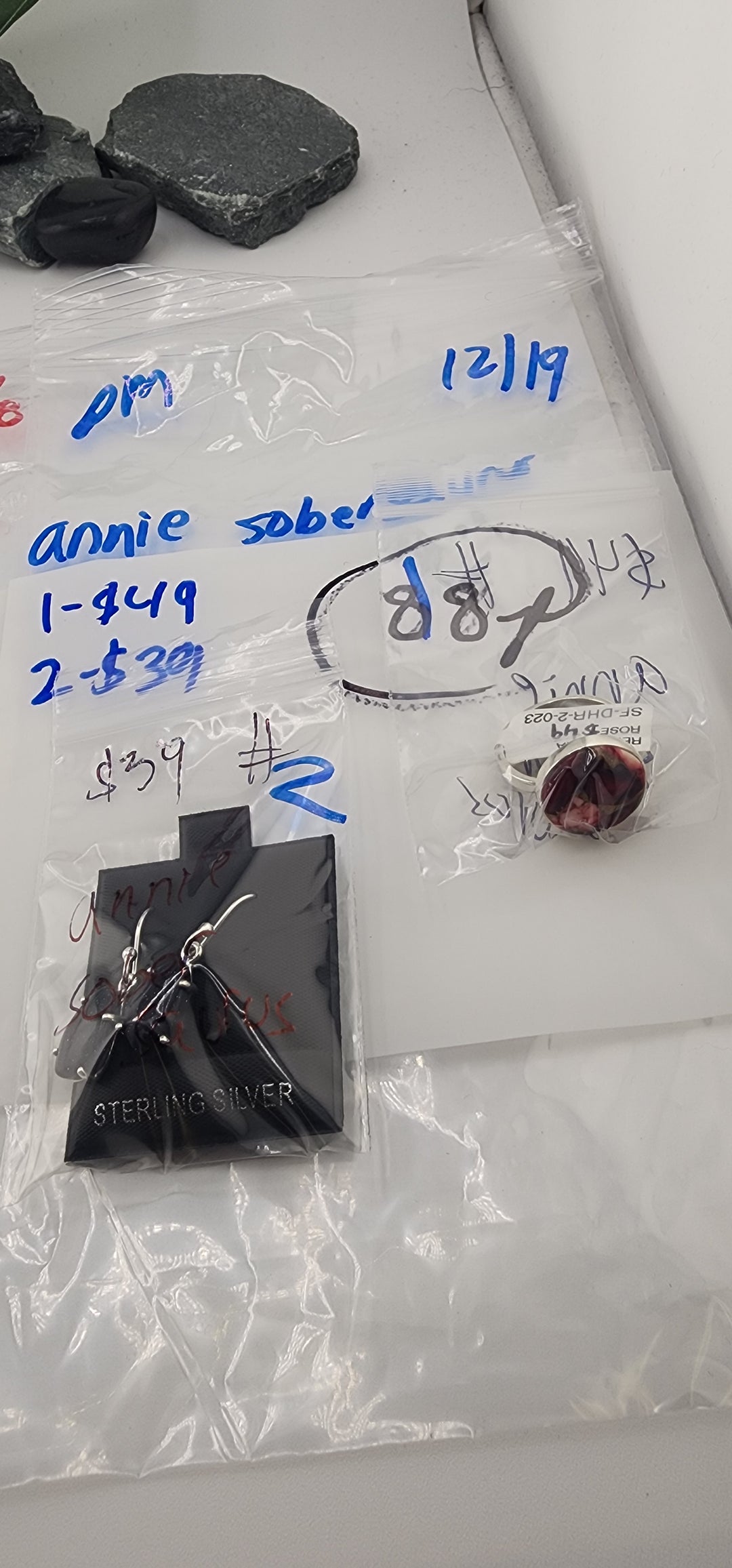 PM SHOW 48HR - RESERVED FOR: annie sobersaurus - 12/19/2025 tiktok Live Show - 2 Sterling Silver Items