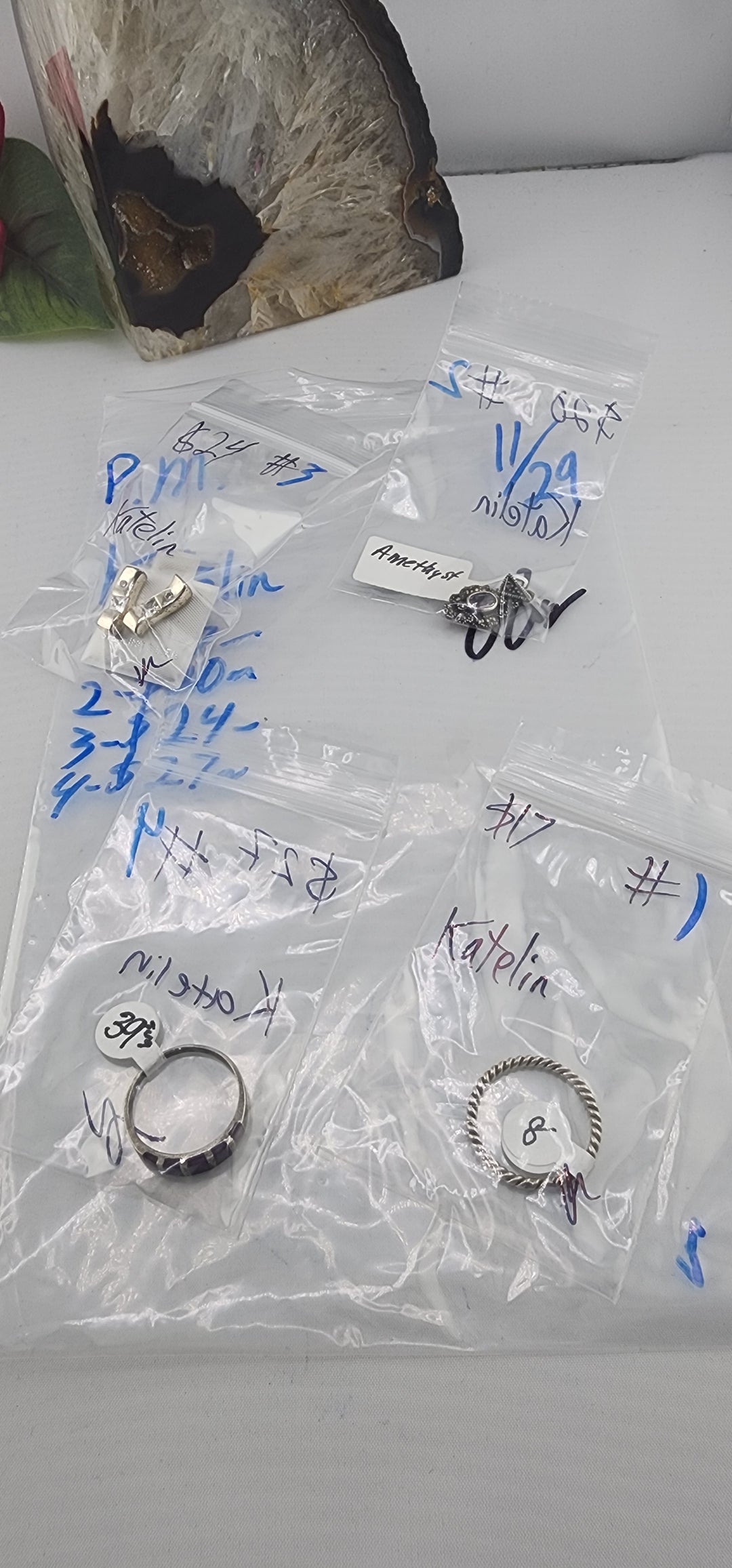 PM SHOW 48HR - RESERVED FOR: Katelin - 11/29/2025 tiktok Live Show - 4 Sterling Silver Items