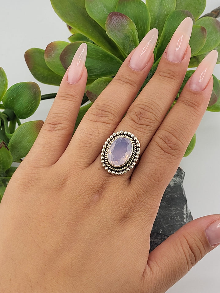 925 Sterling Silver Lavender Quartz Ring