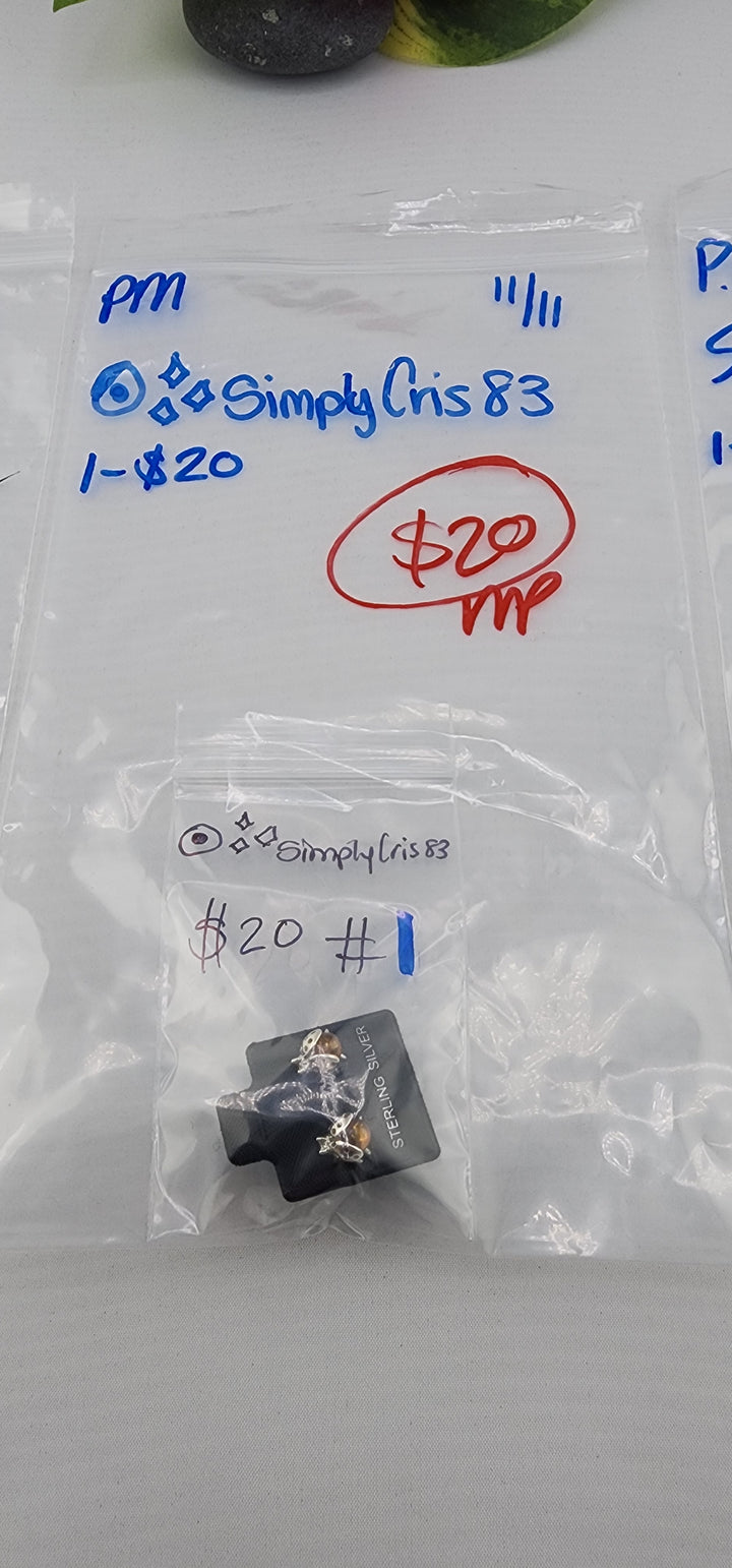 PM SHOW 48HR - RESERVED FOR: 🧿✨️simplycris83  - 11/11/2025 tiktok Live Show - 1 Sterling Silver Items