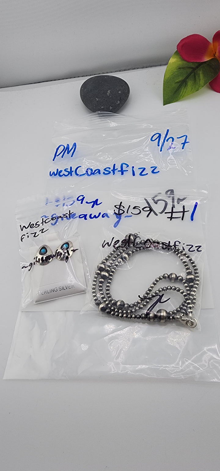 PM SHOW 48HR - RESERVED FOR: westcoastfizz - 9/27/2025 FL tiktok Live Show - 2 Sterling Silver Items