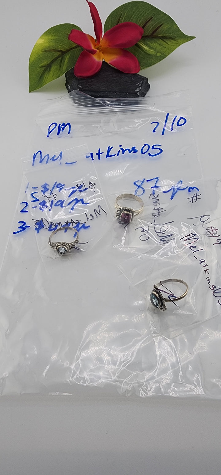 PM SHOW 48HR - RESERVED FOR: Mel_atkins05  - 7/10/2025 FL tiktok Live Show - 3 Sterling Silver Items