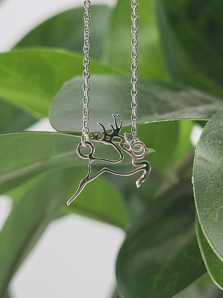 CZ Reindeer with 16" Chain