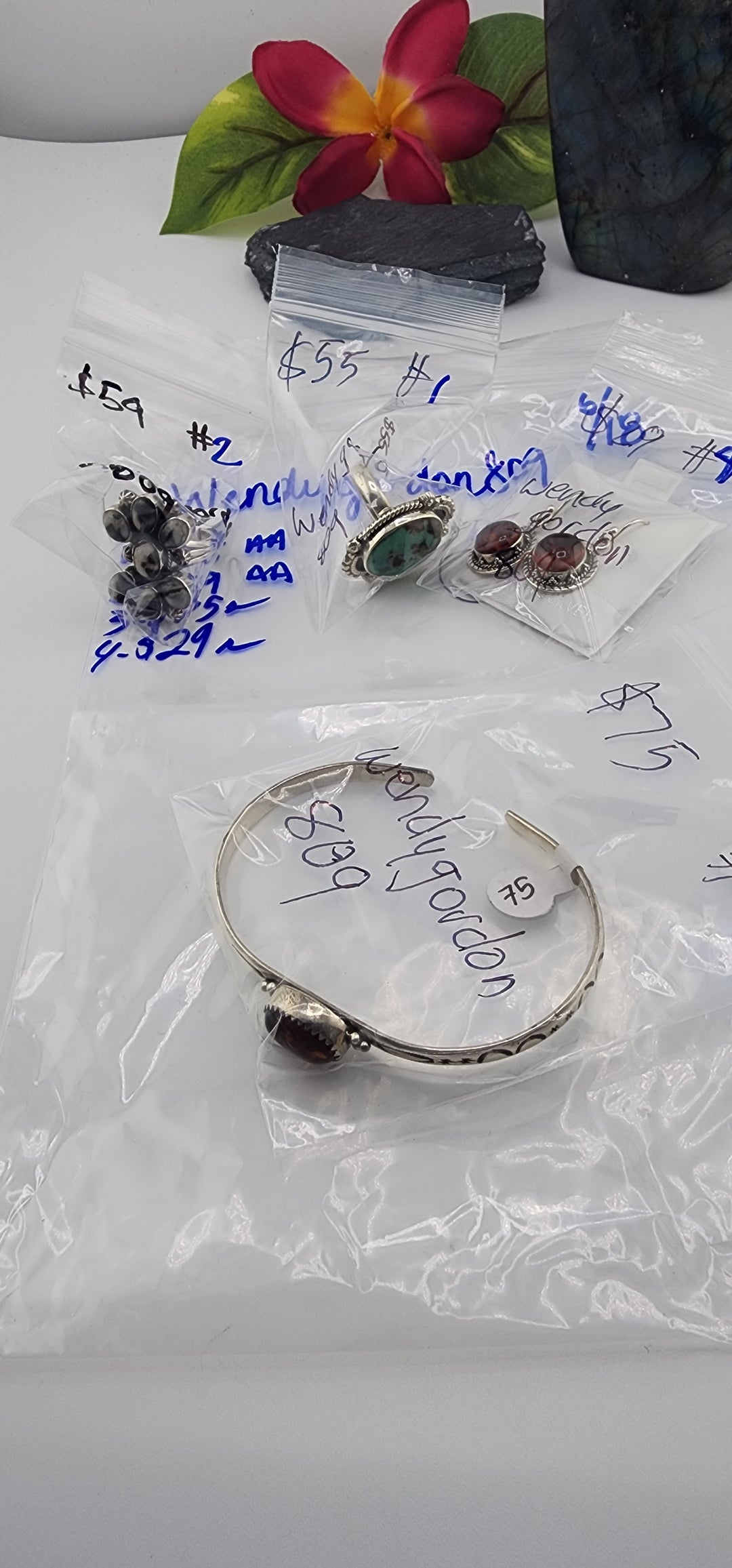 RESERVED FOR: wendygordon809 - 6/18/2025 tiktok Reservation Live Show - 4 Sterling Silver Items