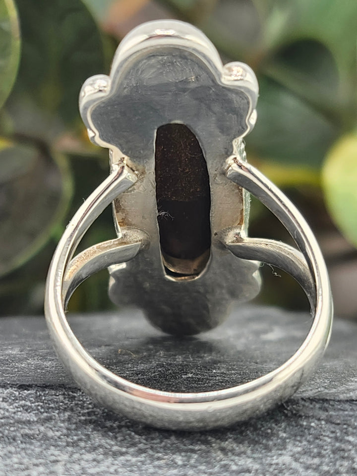 Australian Opal Doublet and 925 Sterling Silver Ring - Size 7.25