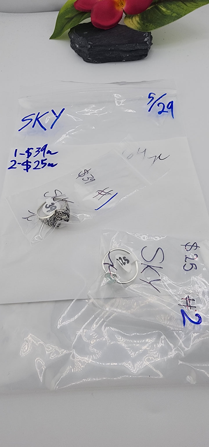RESERVED FOR: SKY - 5/29/2025 tiktok Live Show - 2 Sterling Silver Items