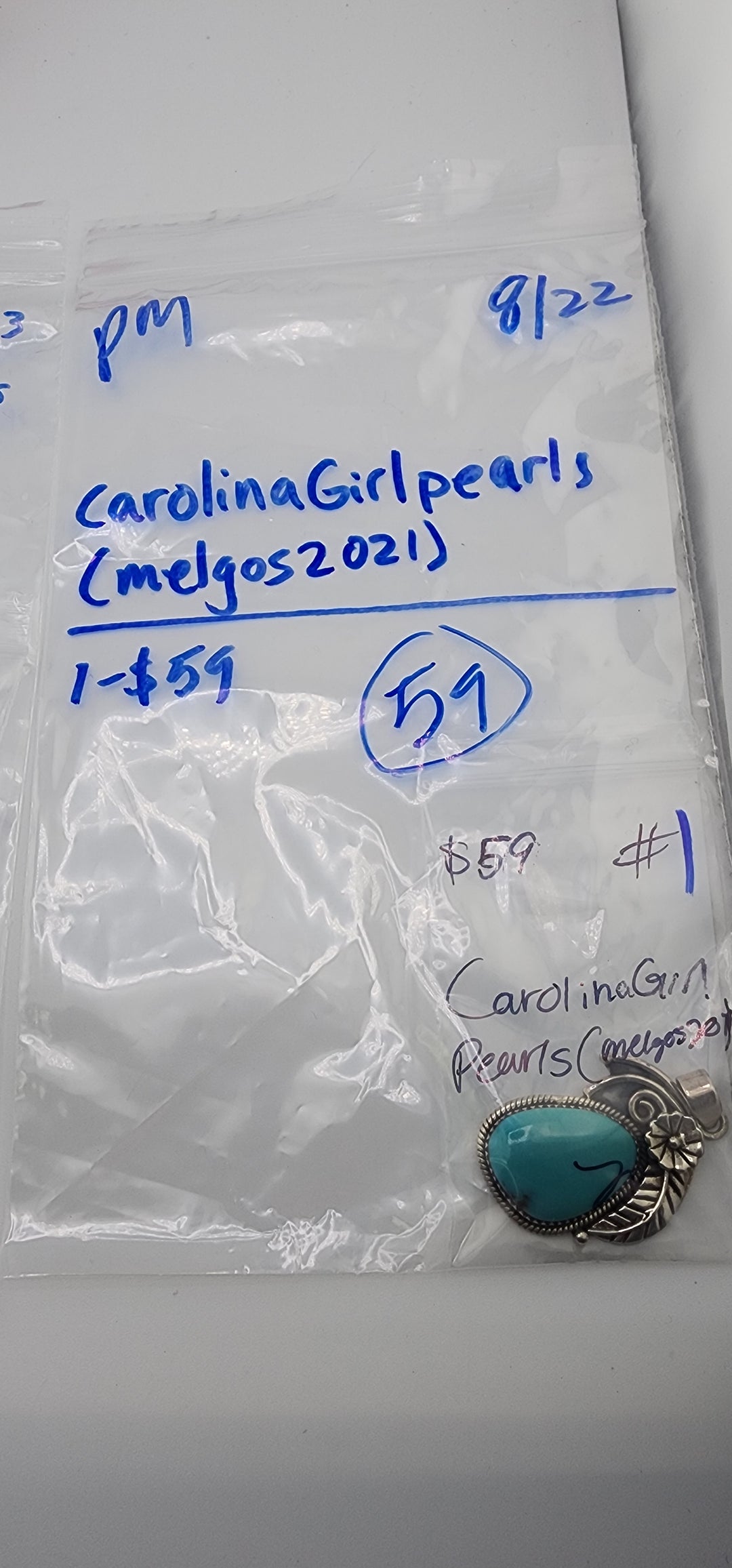 PM SHOW 48HR - RESERVED FOR: carolinagirlpearls (melgos2021) - 8/22/2025 FL tiktok Live Show - 1 Sterling Silver Items