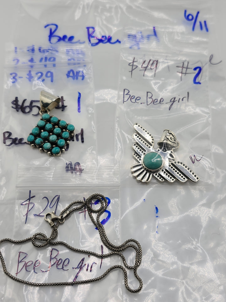 RESERVED FOR: Bee_Bee_girl - 6/11/2025 tiktok Reservation Live Show - 3 Sterling Silver Items