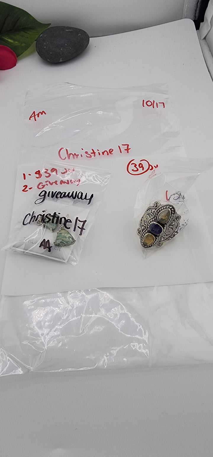 AM SHOW 48HR RESERVED FOR: Christine17  - 10/17/2025 FL tiktok Live Show - 2  Sterling Silver Items