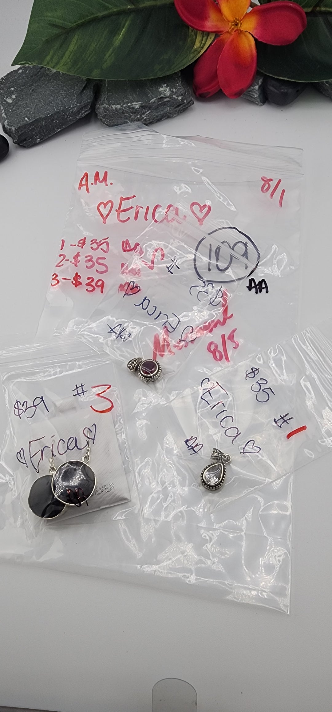 AM SHOW 48HR - RESERVED FOR: 💙Erica💙  - 8/1/2025 FL tiktok Live Show - 3 Sterling Silver Items