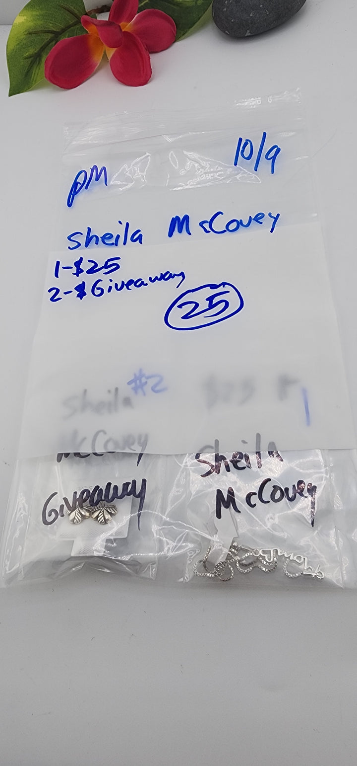 PM SHOW 48HR - RESERVED FOR: sheila mccovey - 10/9/2025 FL tiktok Live Show - 2 Sterling Silver Items