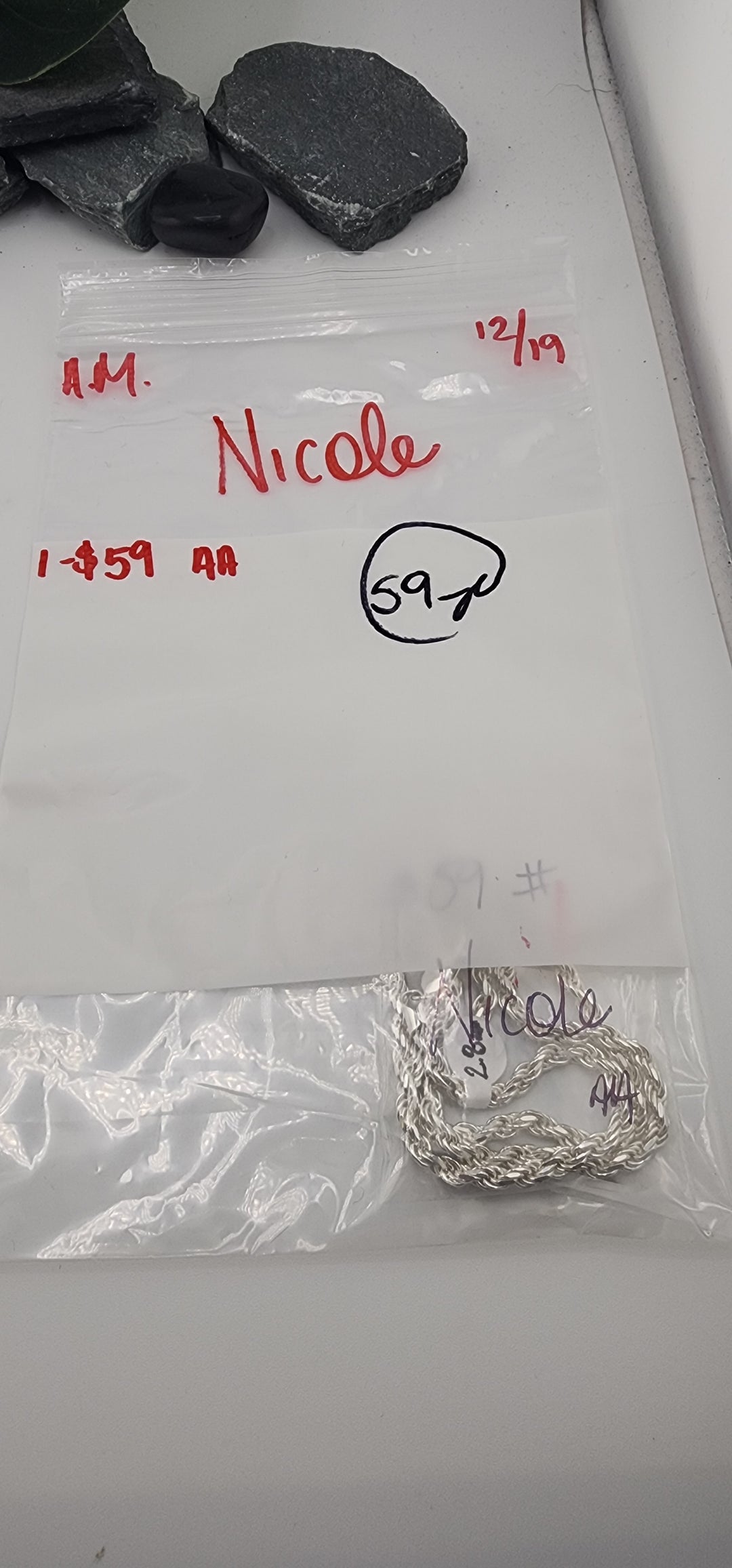 AM SHOW 48HR RESERVED FOR: Nicole - 12/19/2025 FL tiktok Live Show - 1 Sterling Silver Items