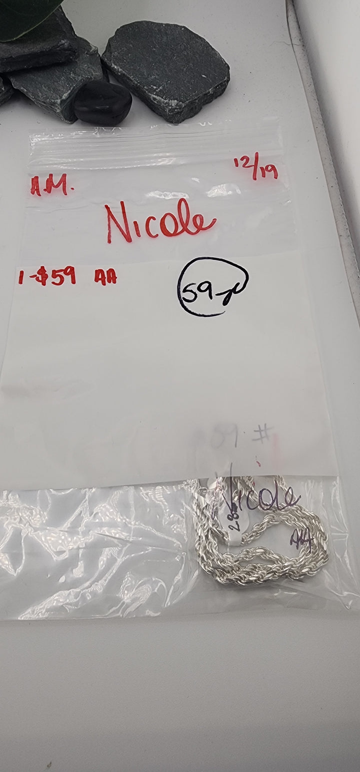 AM SHOW 48HR RESERVED FOR: Nicole - 12/19/2025 FL tiktok Live Show - 1 Sterling Silver Items