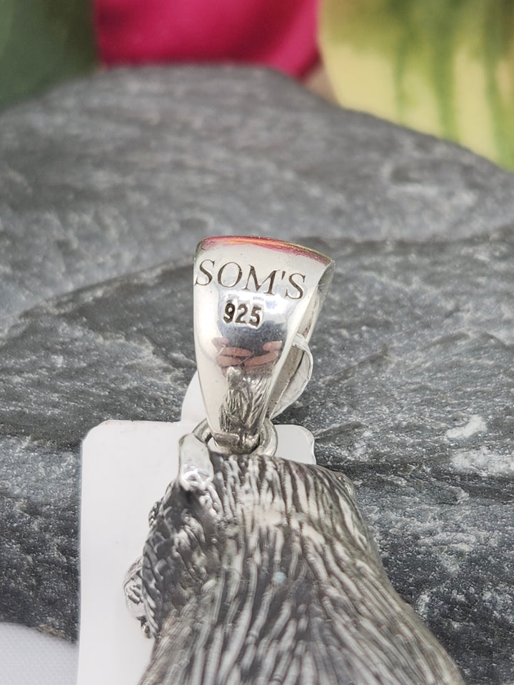 Designer SOMS 925 Sterling Silver Bear Pendant
