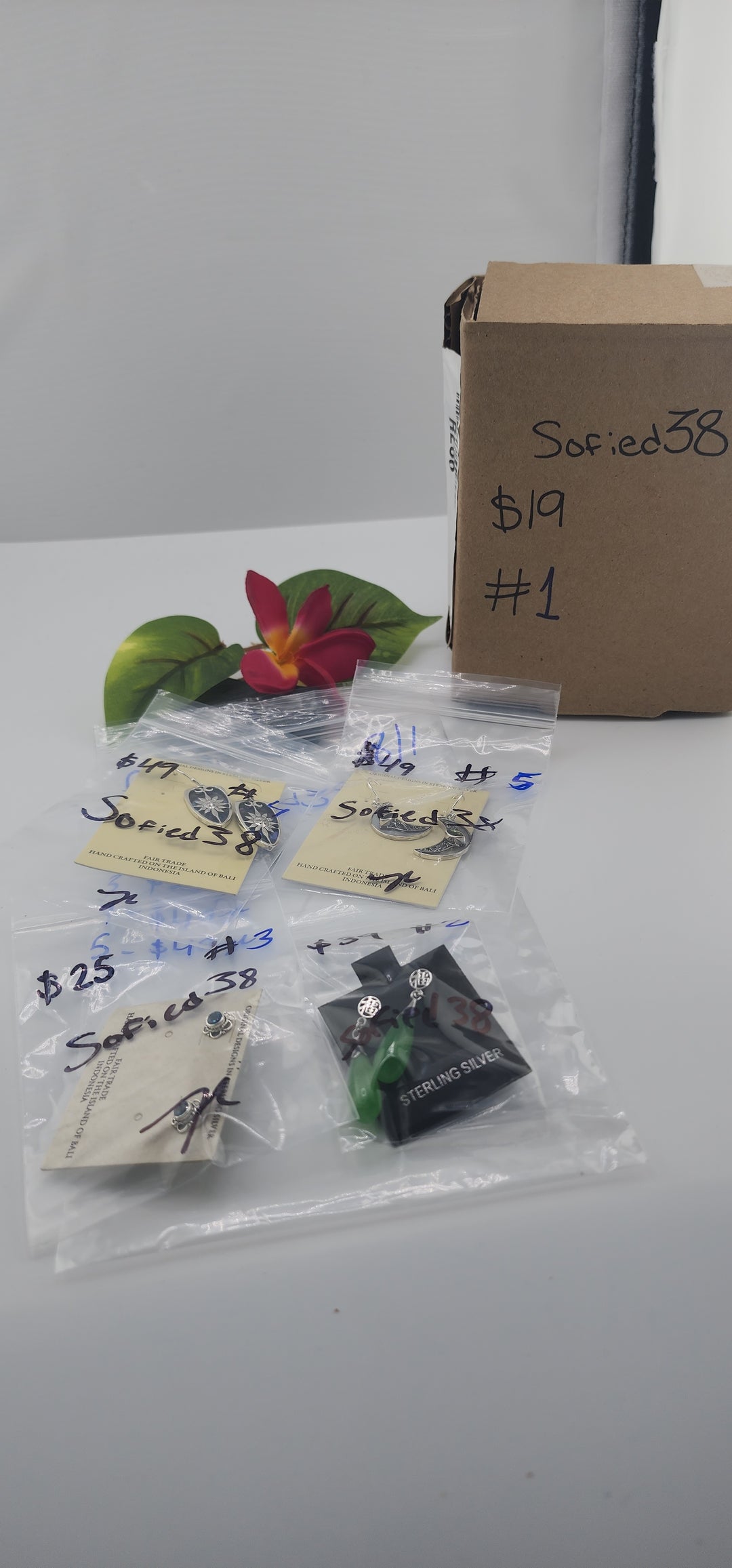 PM SHOW 48HR - RESERVED FOR:  sofied38 - 8/1/2025 FL tiktok Live Show - 5 Sterling Silver Items