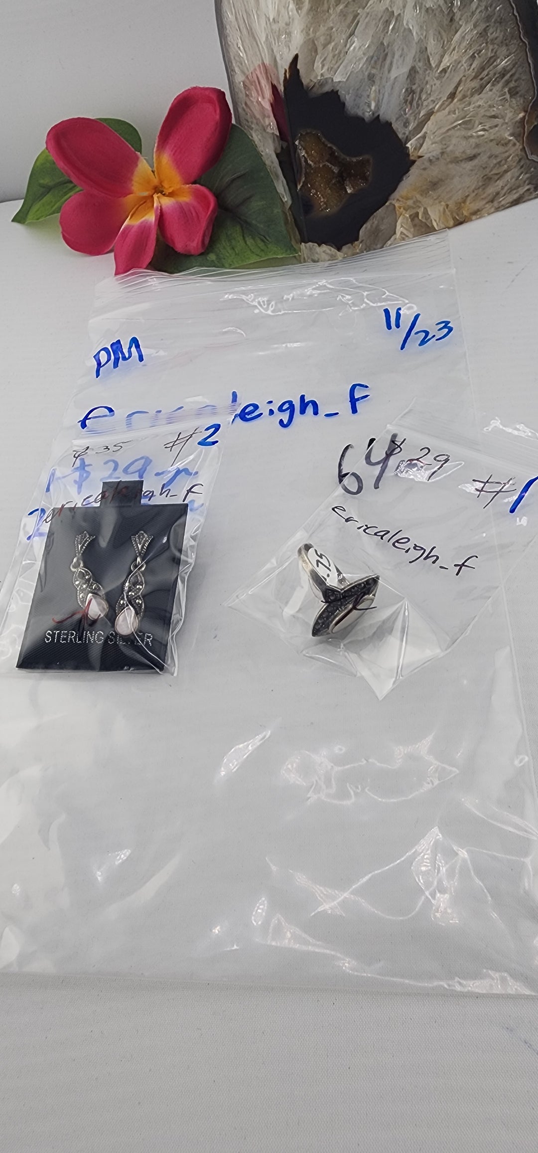 PM SHOW 48HR - RESERVED FOR: ericaleigh_f - 11/23/2025 tiktok Live Show - 2 Sterling Silver Items