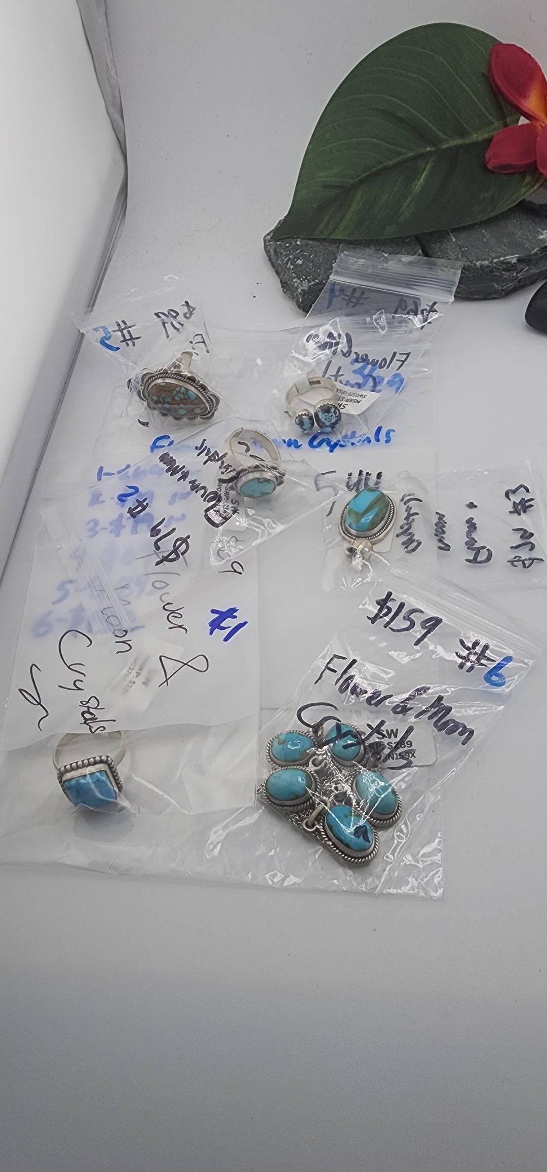 Flower & Moon Crystals - 3/29/26 - 6 925 Sterling Silver Items