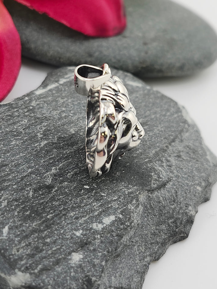 Sterling Silver Lion Head Pendant