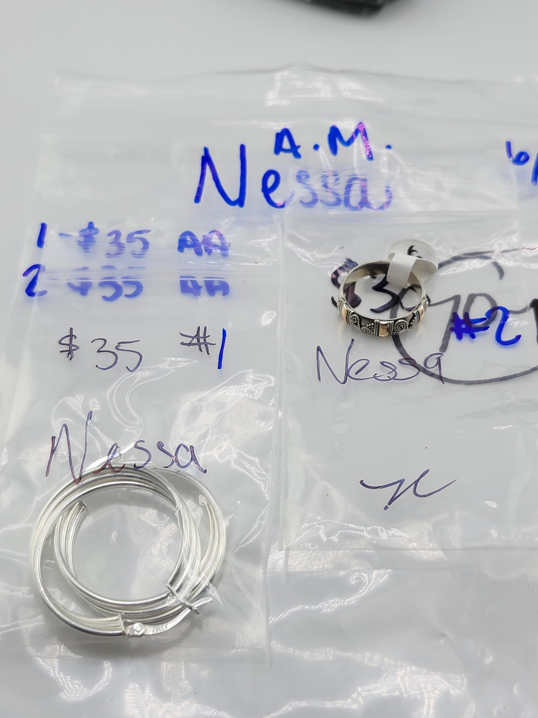 RESERVED FOR: Nessa - 6/9/2025 tiktok A.M Live Show - 2 Sterling Silver Items