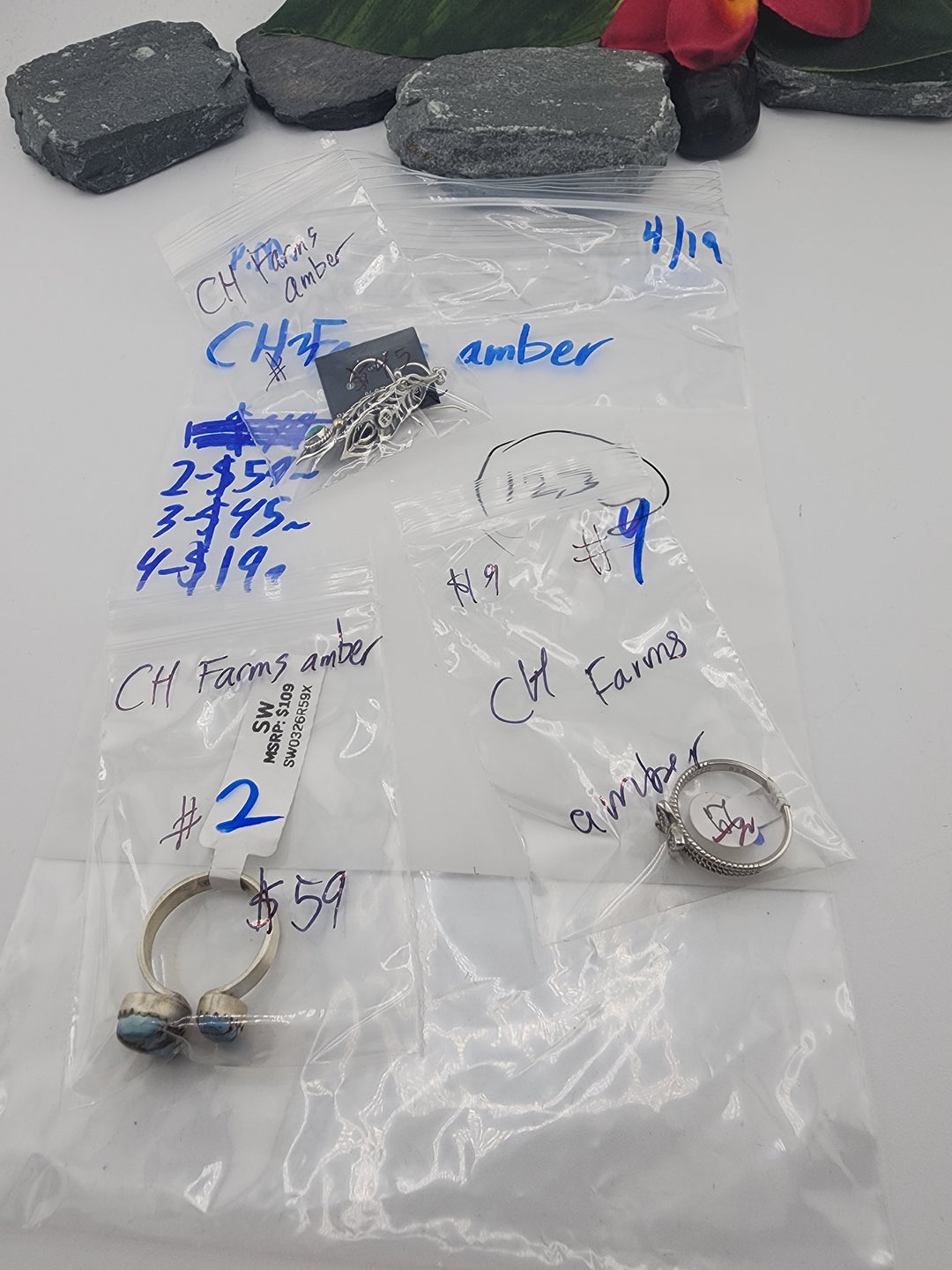 CH Farms Amber - 4/19/26 PM - 3 925 Sterling Silver Items