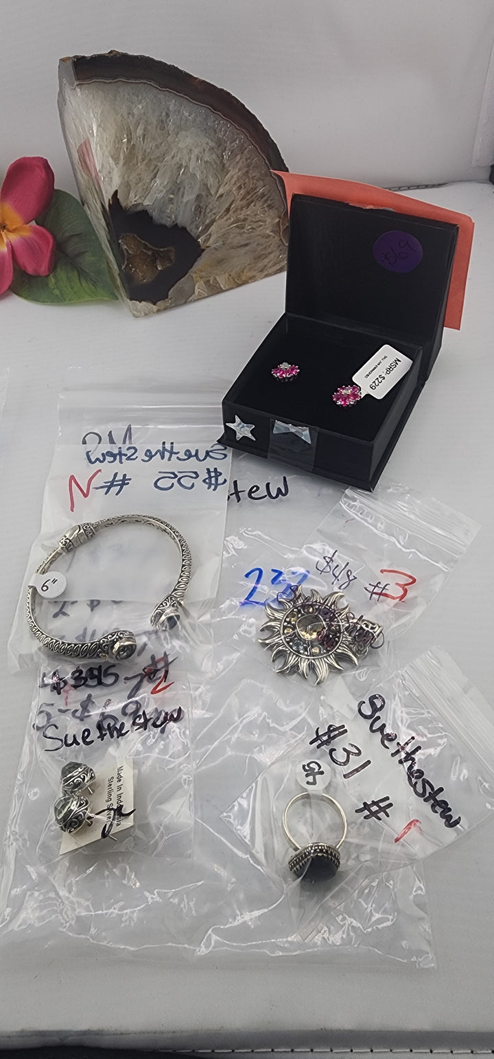 PM SHOW 48HR - RESERVED FOR: Suethestew - 11/28/2025 tiktok Live Show - 5 Sterling Silver Items
