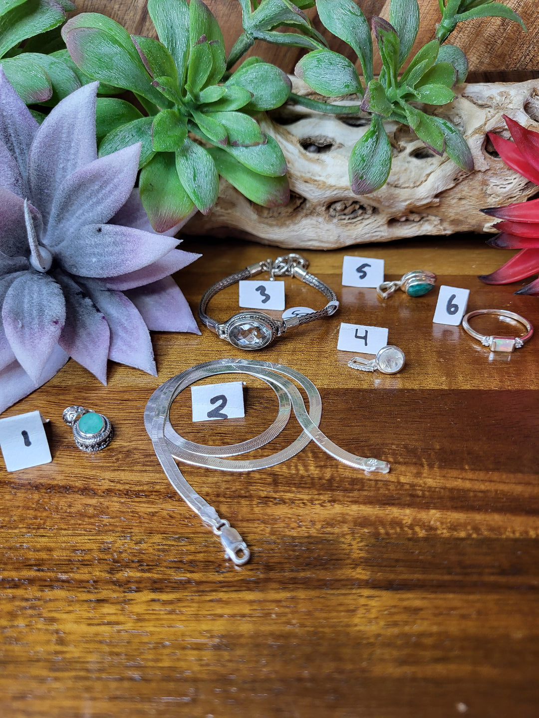 RESERVED FOR: just em 7/27/24- 6 Sterling Silver Items
