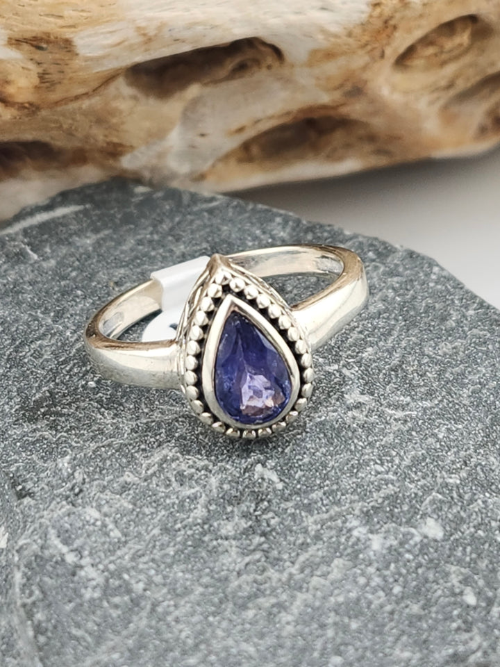 Tanzanite Teardrop Ring