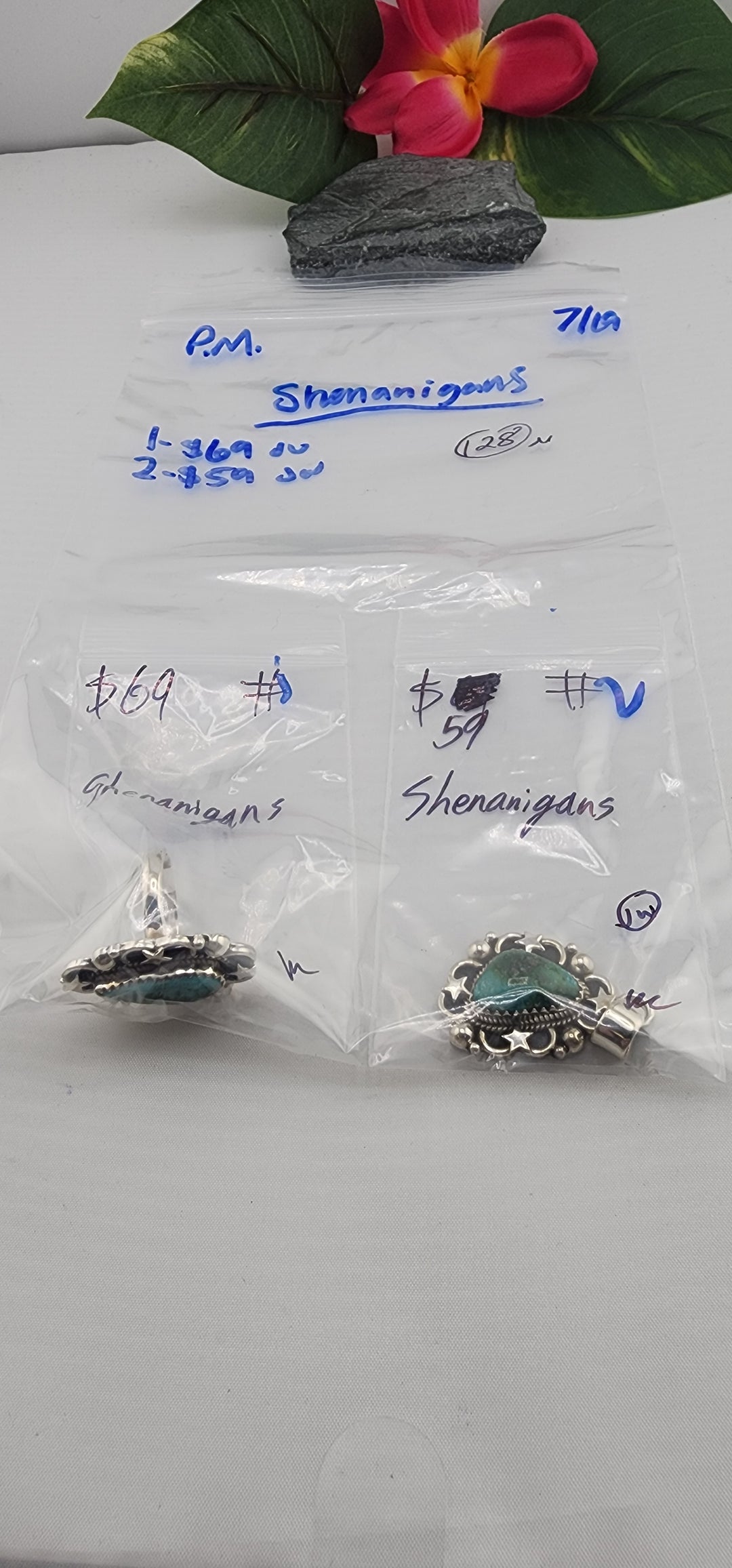 PM SHOW 48HR - RESERVED FOR:  Shenanigans - 7/17/2025 FL tiktok Live Show - 2 Sterling Silver Items