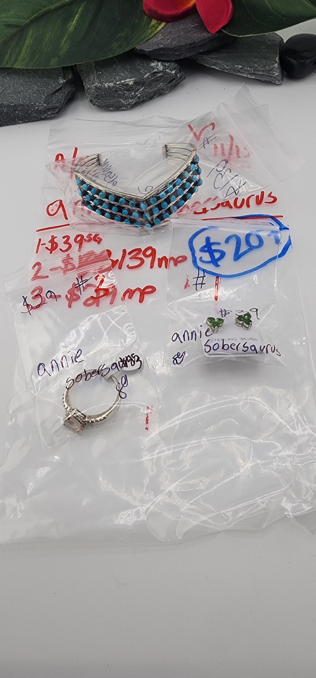 AM SHOW 48HR RESERVED FOR: annie sobersaurus - 11/13/2025 FL tiktok Live Show - 3 Sterling Silver Items