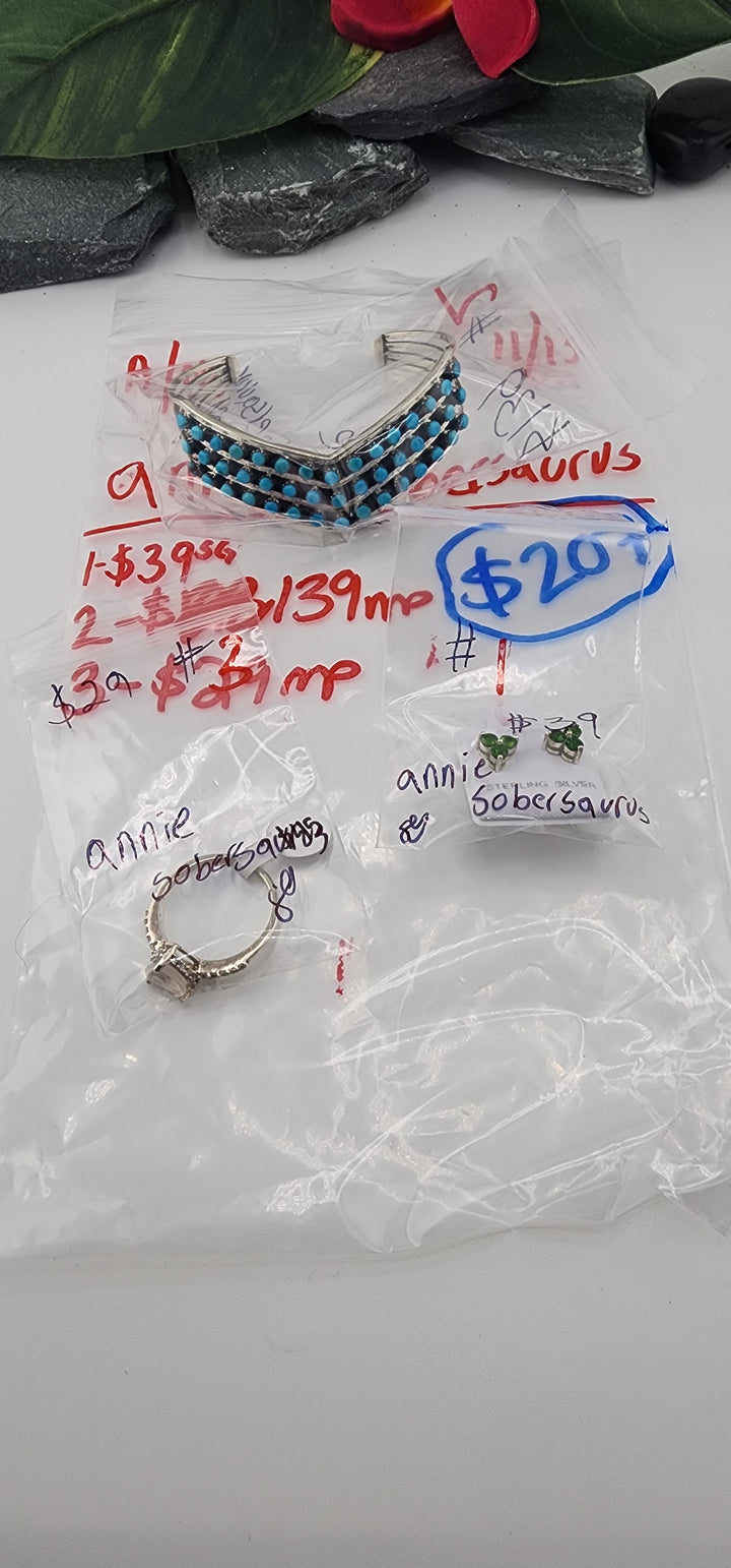 AM SHOW 48HR RESERVED FOR: annie sobersaurus - 11/13/2025 FL tiktok Live Show - 3 Sterling Silver Items