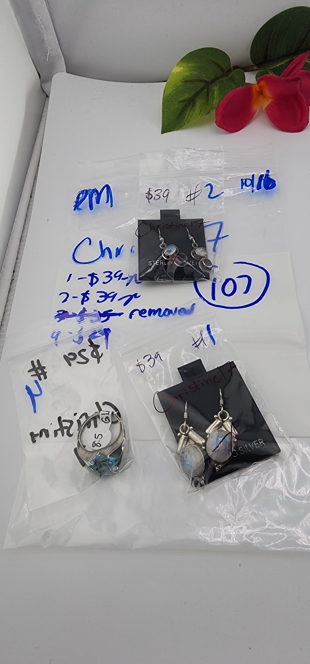 PM SHOW 48HR - RESERVED FOR: Christine17 - 10/16/2025 FL tiktok Live Show - 3 Sterling Silver Items
