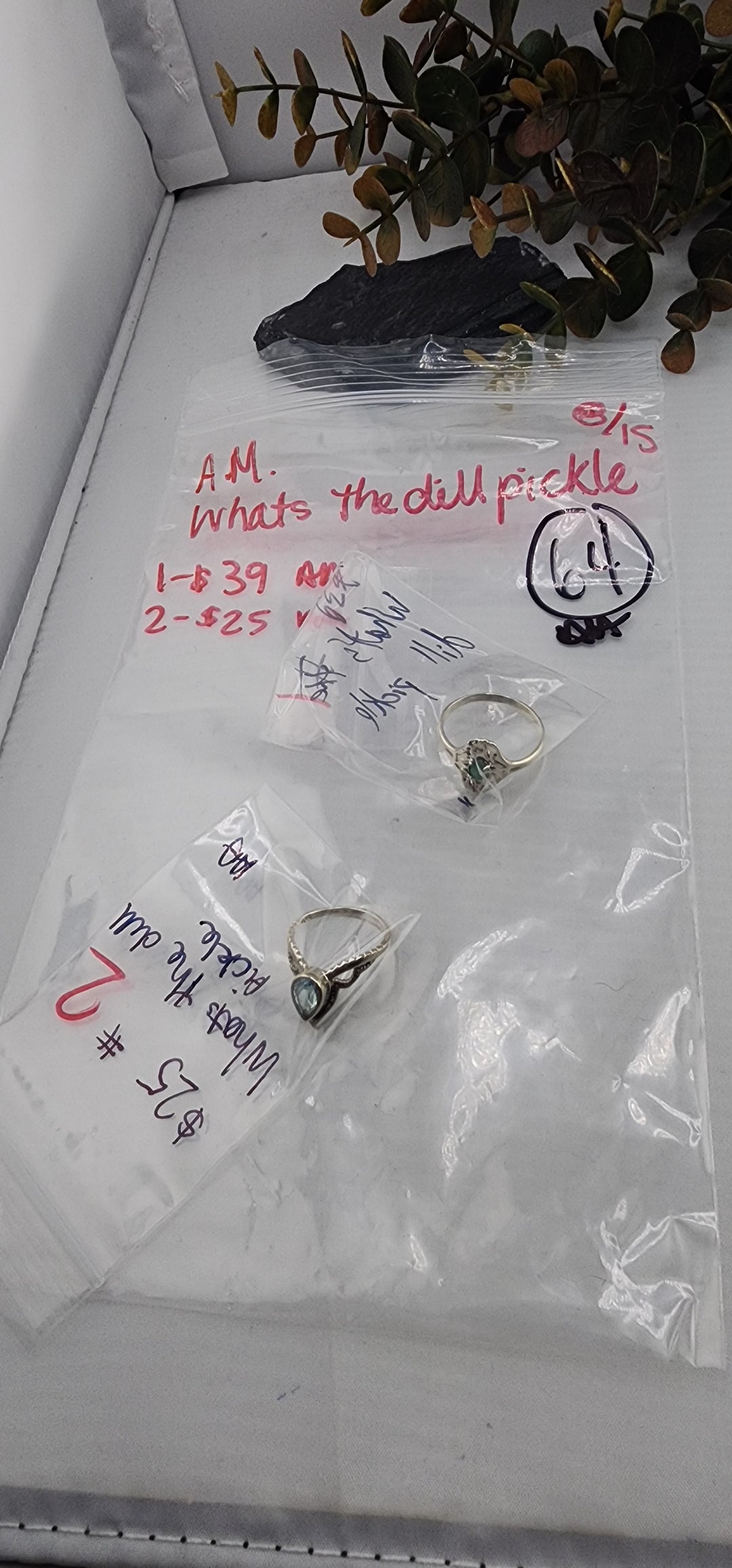AM SHOW 48HR - RESERVED FOR: whats the dill pickle - 8/15/2025 FL tiktok Live Show - 2 Sterling Silver Items