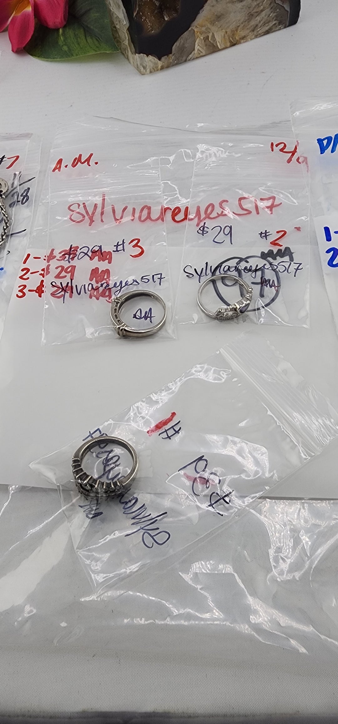 AM SHOW 48HR RESERVED FOR: sylviareyes517 - 12/9/2025 FL tiktok Live Show - 3 Sterling Silver Items