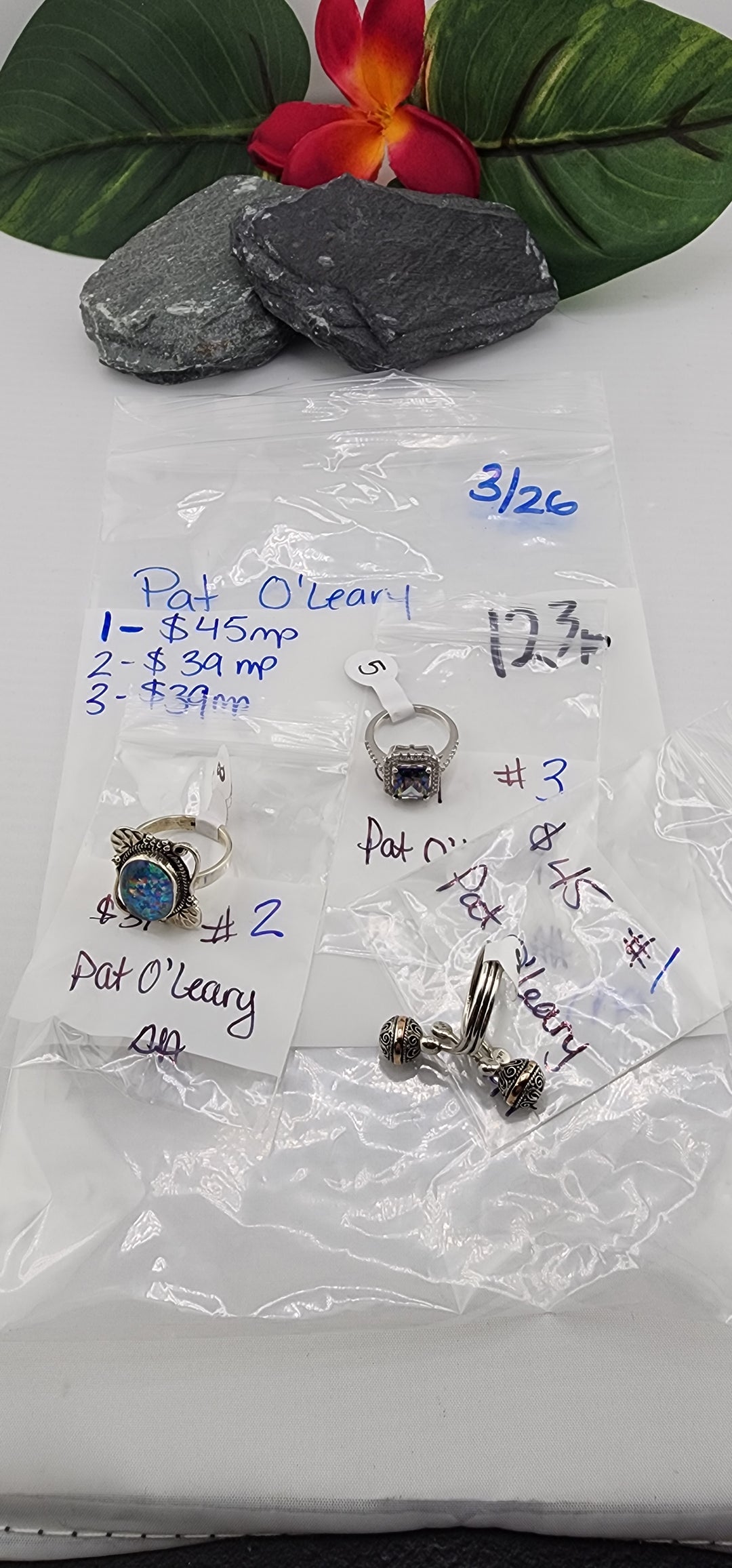 RESERVED FOR:  Pat O'Leary- 3/26/2025 tiktok Live Show - 3 Sterling Silver Items