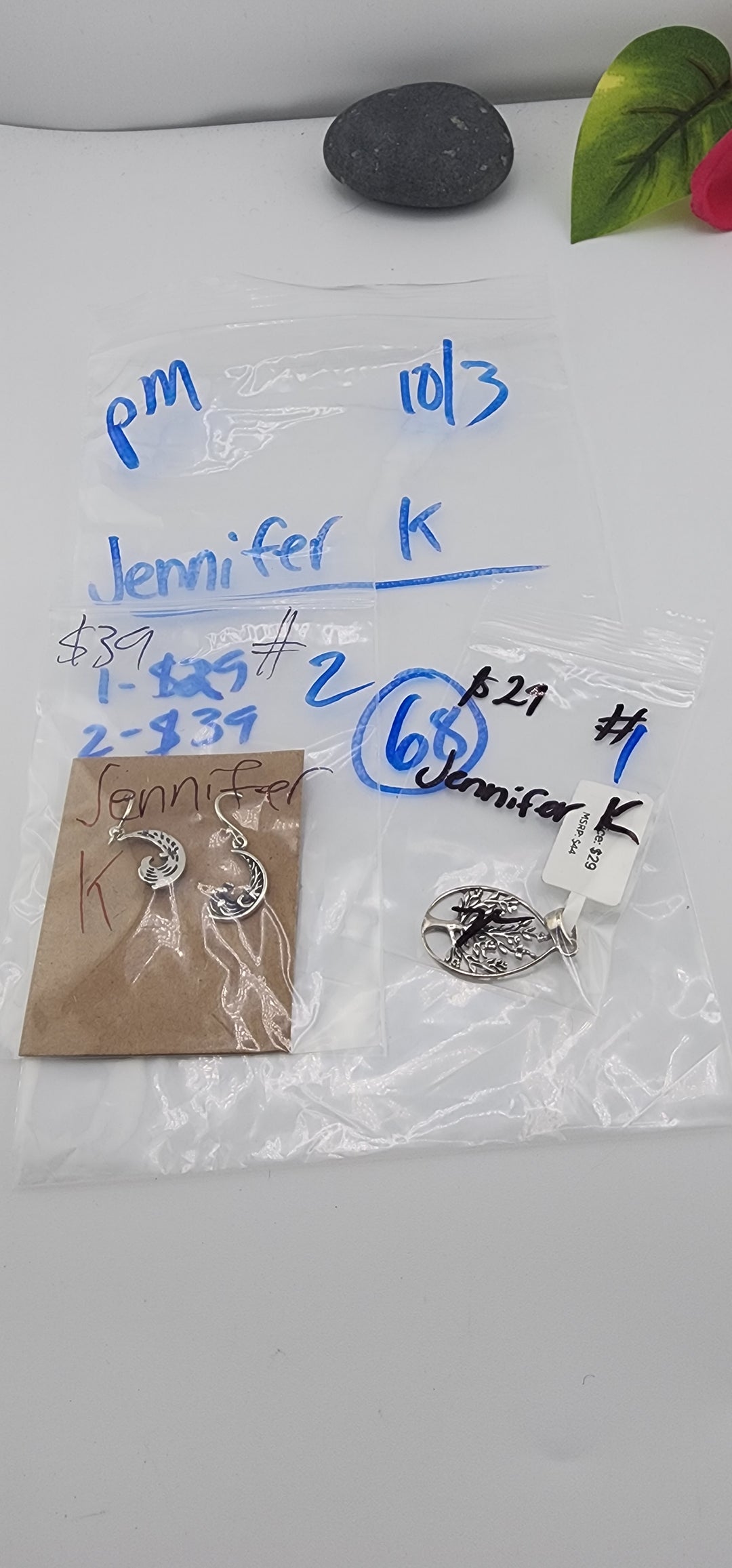 PM SHOW 48HR - RESERVED FOR: Jennifer K - 10/3/2025 FL tiktok Live Show - 2 Sterling Silver Items