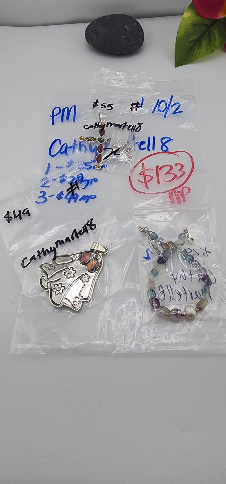 PM SHOW 48HR - RESERVED FOR: cathymartell8  - 10/2/2025 FL tiktok Live Show - 3 Sterling Silver Items