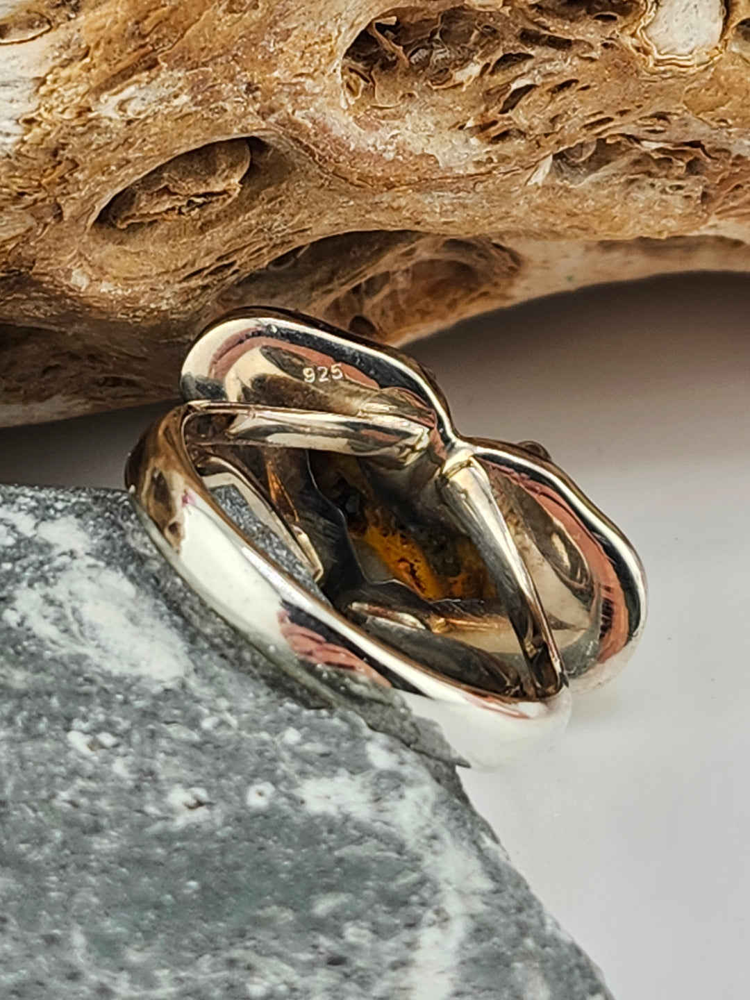 Bumblebee Jasper Bat Ring Size 9