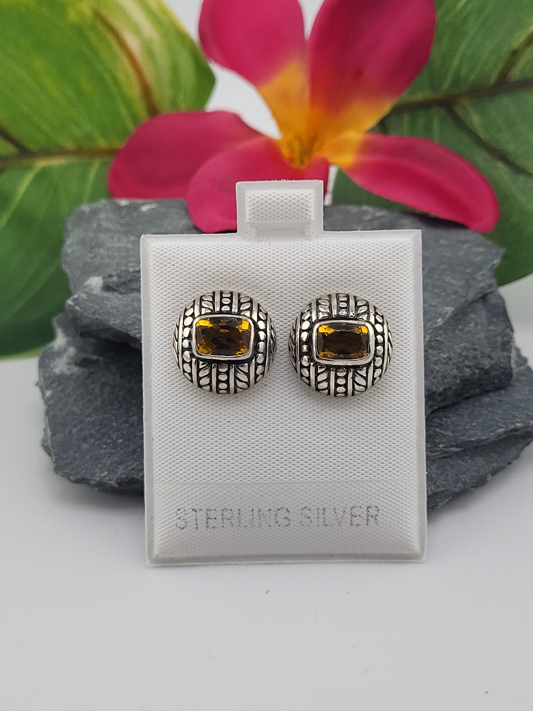 Yellow Cz Earrings