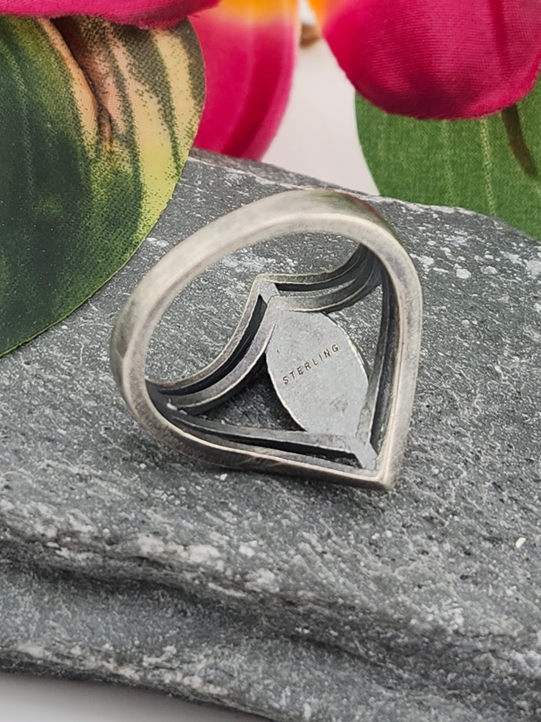 Oxidized Marquee Bumblebee Jasper Ring Size 9.25