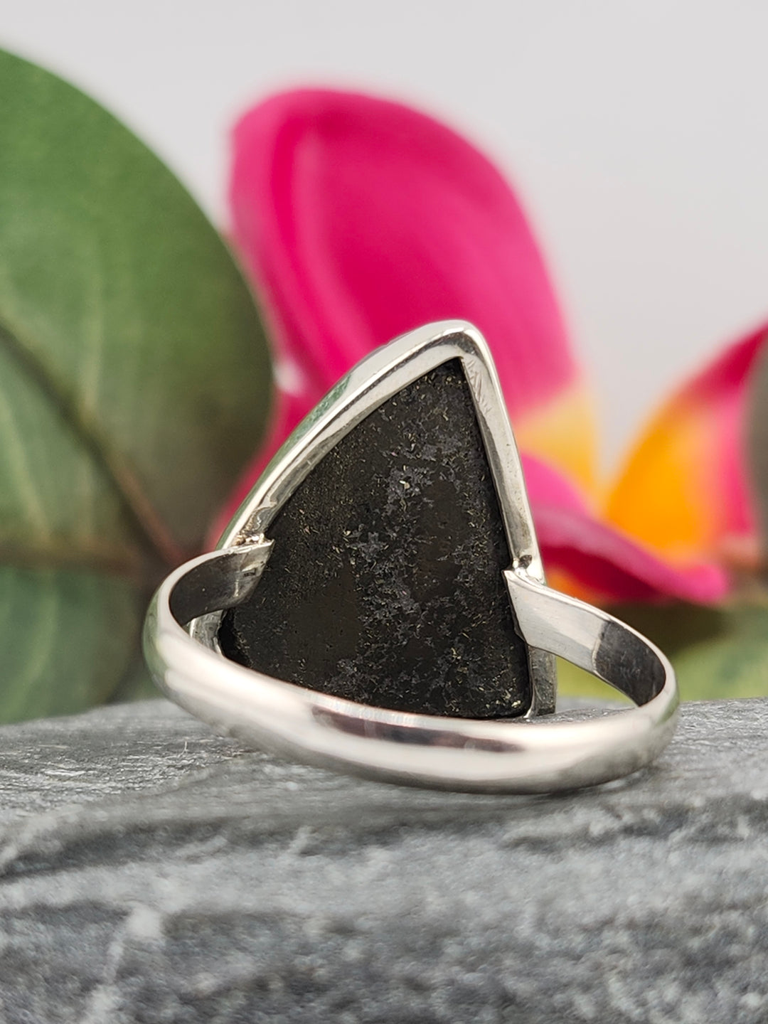 Titanium Druzy 925 Sterling Silver Ring Size 12